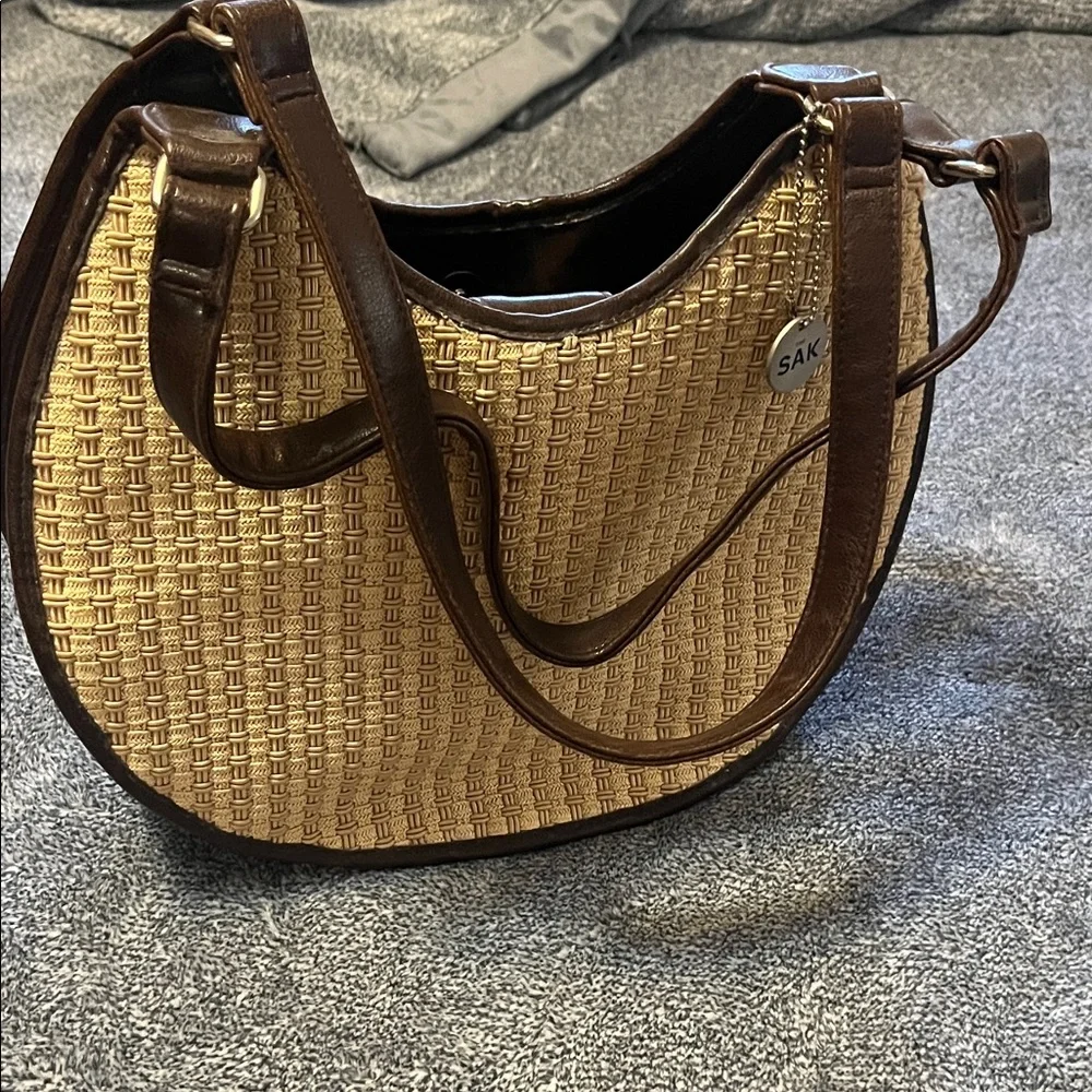 The Sak Tan and Brown Woven Shoulder Bag - Picture 2 of 5